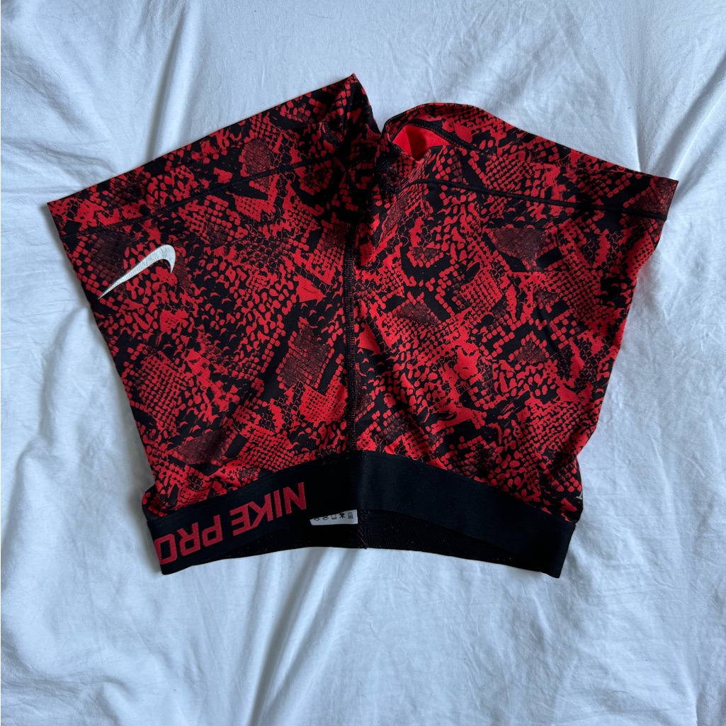 Nike Red And Black Athletic Shorts